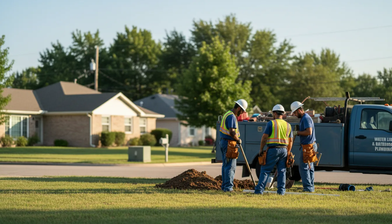 Residential water line and bathroom plumbing service in Lula, MS